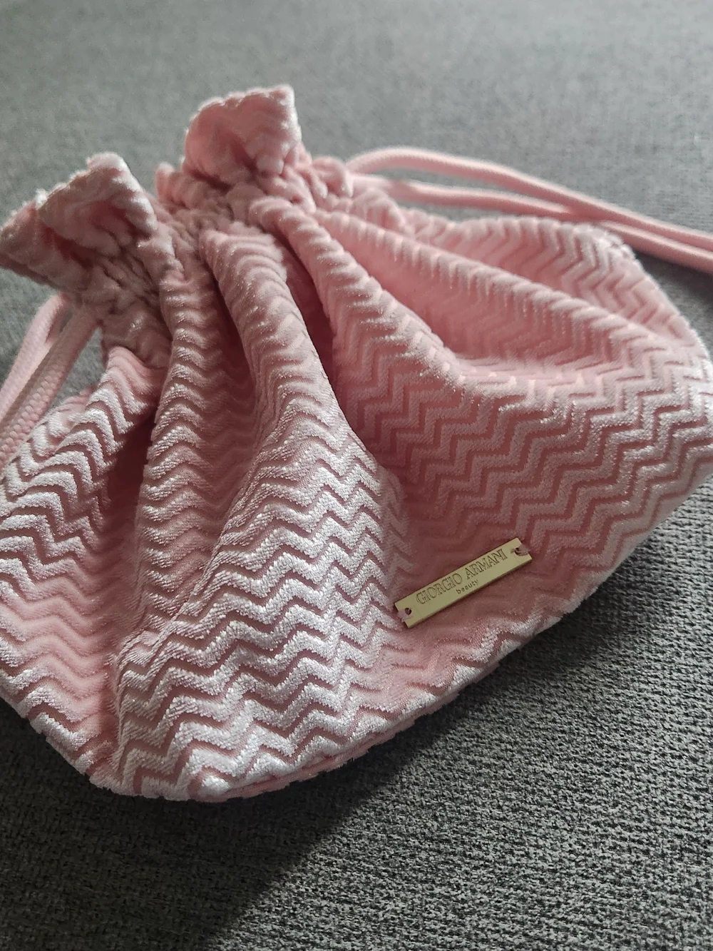 Giorgio Armani Pink Kids Drawstring Pouch